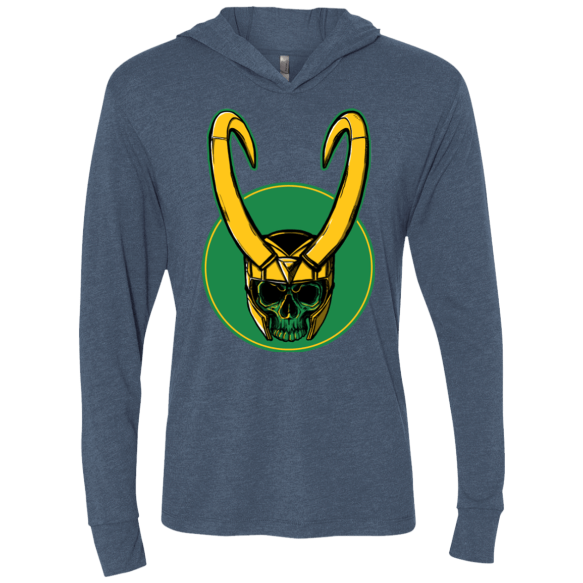 T-Shirts Indigo / X-Small Tricksters End Triblend Long Sleeve Hoodie Tee