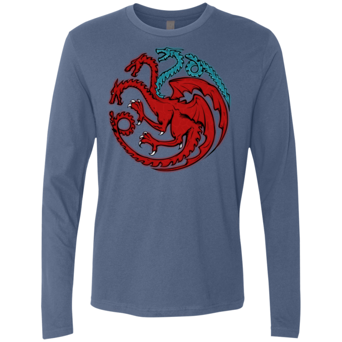 T-Shirts Indigo / Small Trinity of fire and ice V2 Men's Premium Long Sleeve