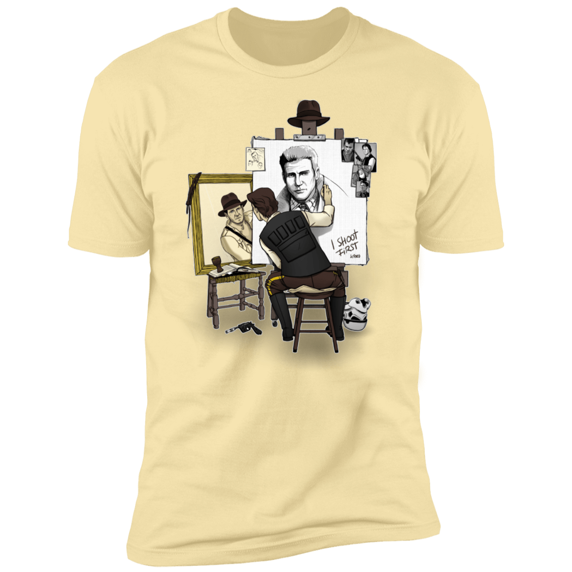 T-Shirts Banana Cream / S Triple Self Portrait Men's Premium T-Shirt