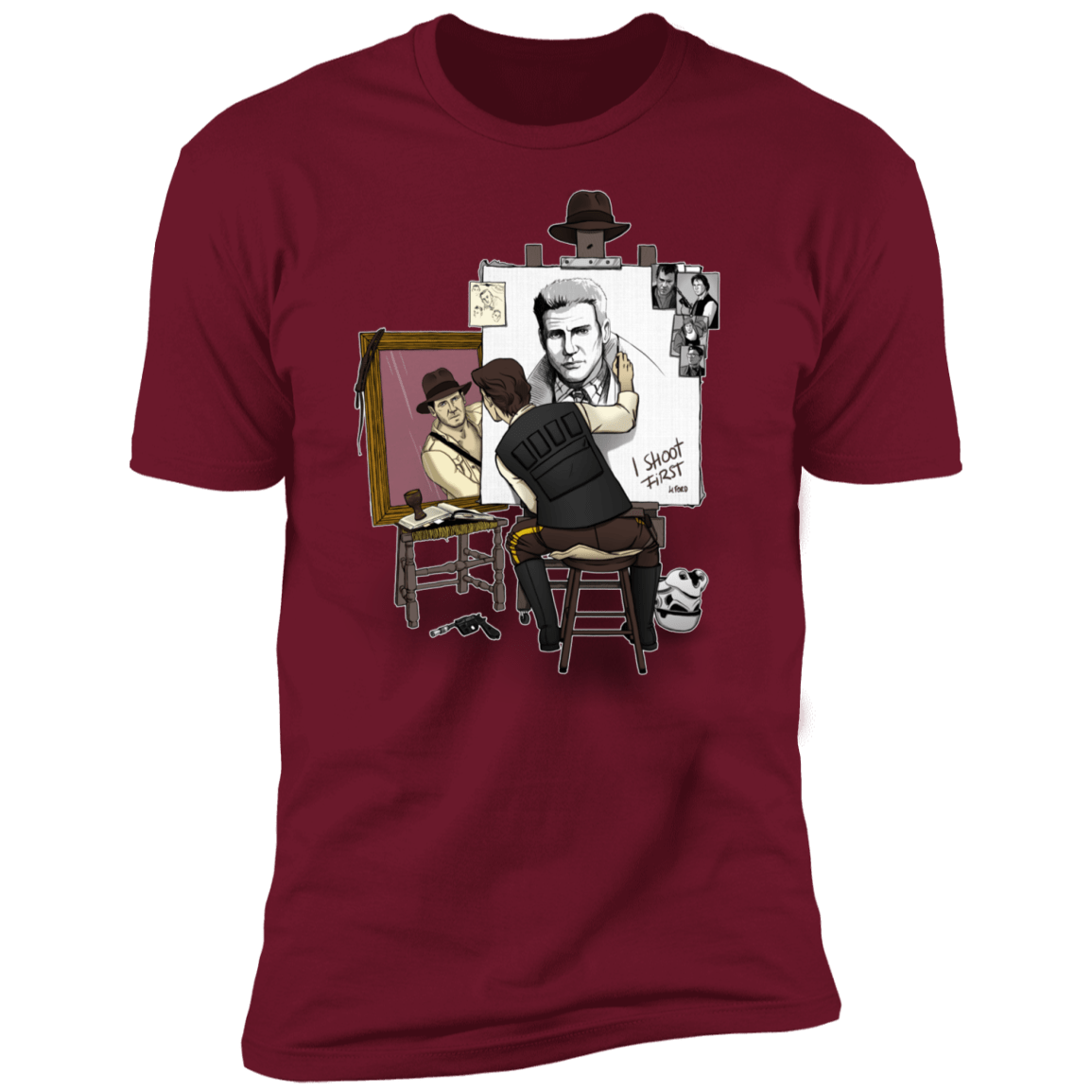T-Shirts Cardinal / S Triple Self Portrait Men's Premium T-Shirt