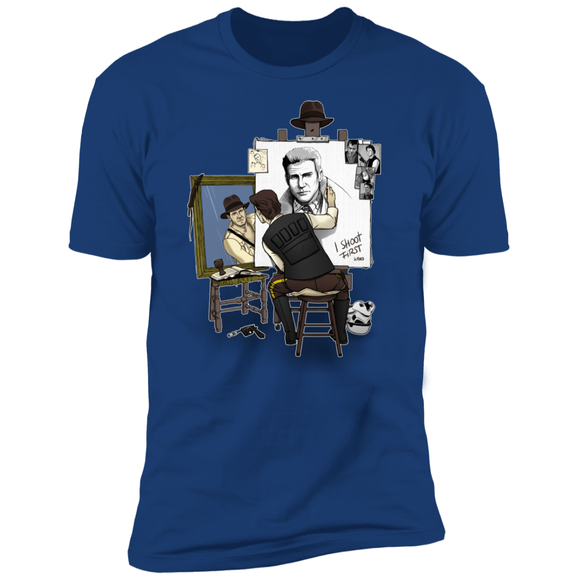 T-Shirts Royal / S Triple Self Portrait Men's Premium T-Shirt