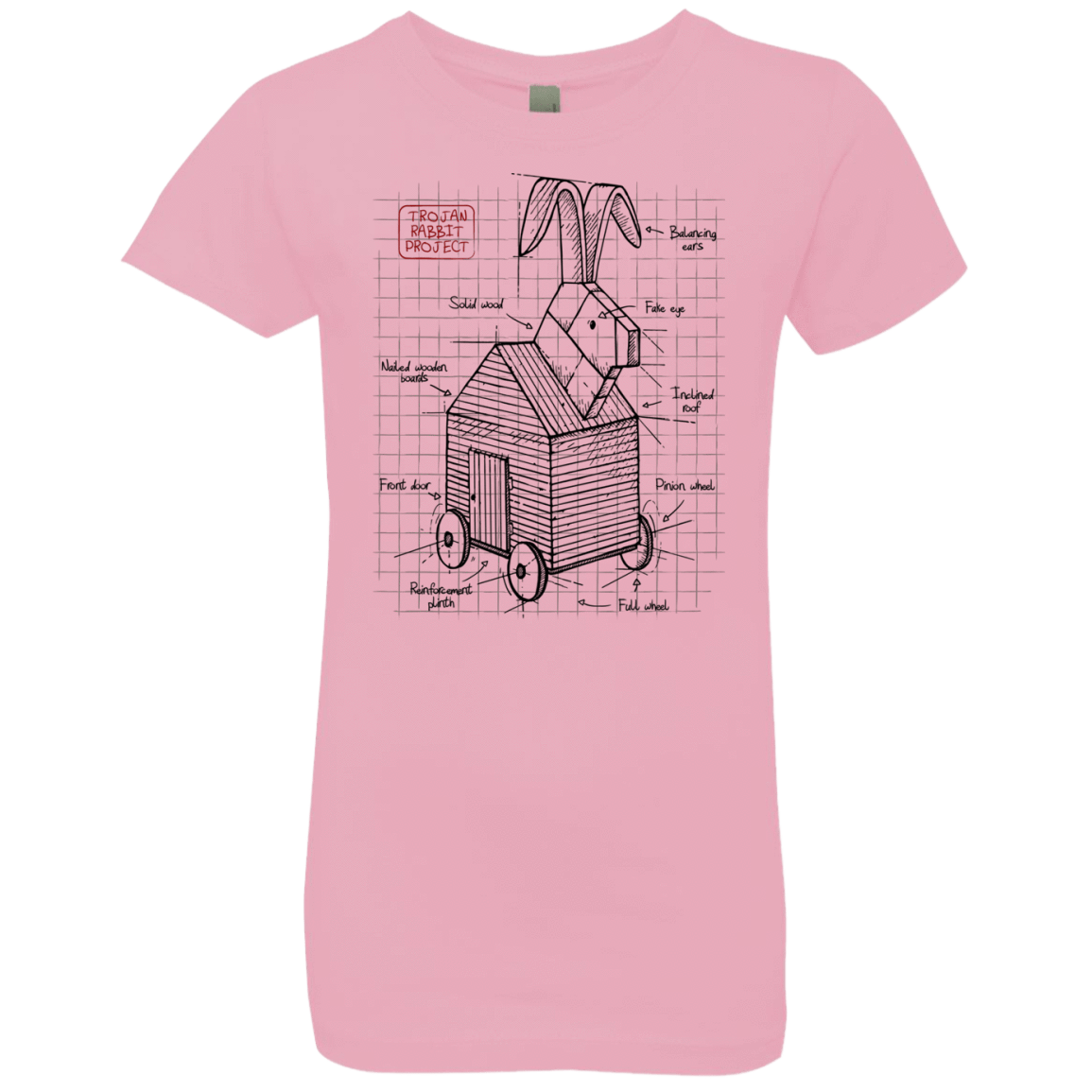 T-Shirts Light Pink / YXS Trojan Rabbit Plan Girls Premium T-Shirt