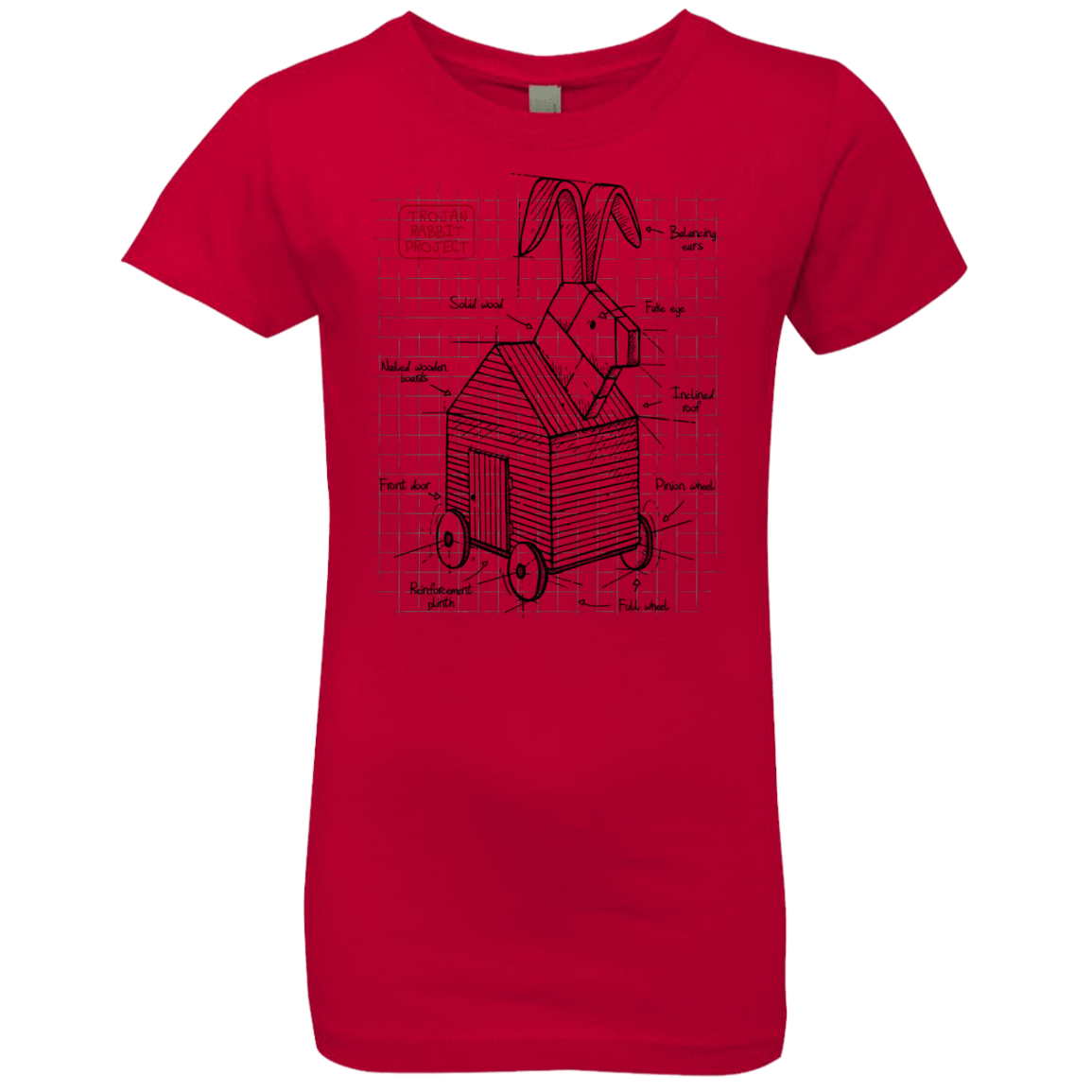 T-Shirts Red / YXS Trojan Rabbit Plan Girls Premium T-Shirt