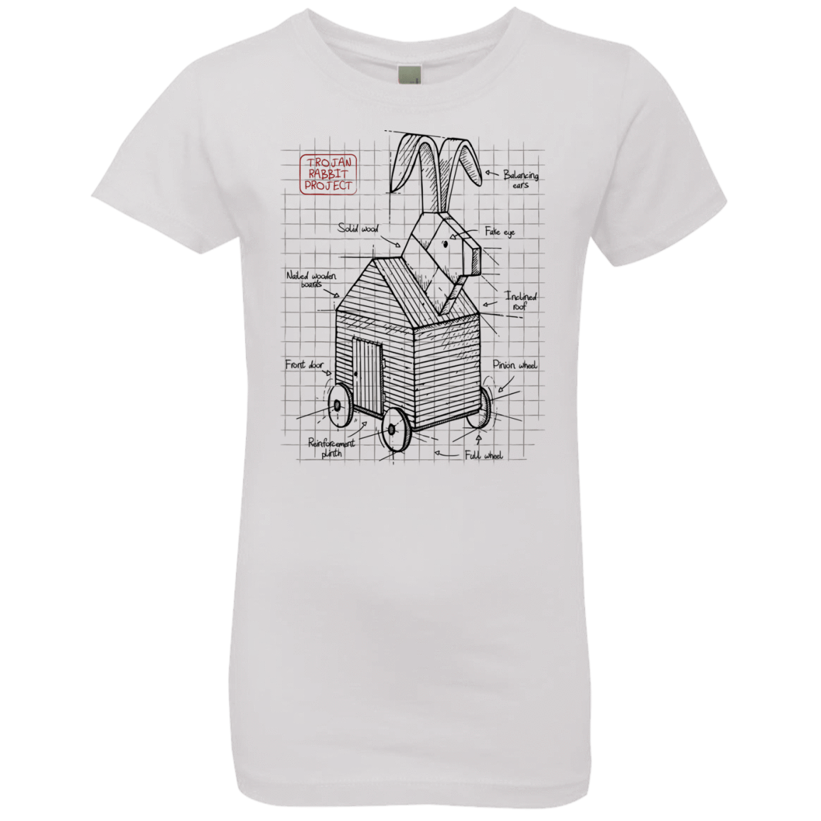 T-Shirts White / YXS Trojan Rabbit Plan Girls Premium T-Shirt
