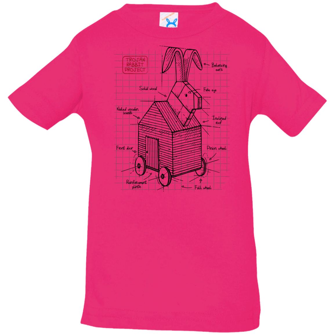 T-Shirts Hot Pink / 6 Months Trojan Rabbit Plan Infant Premium T-Shirt