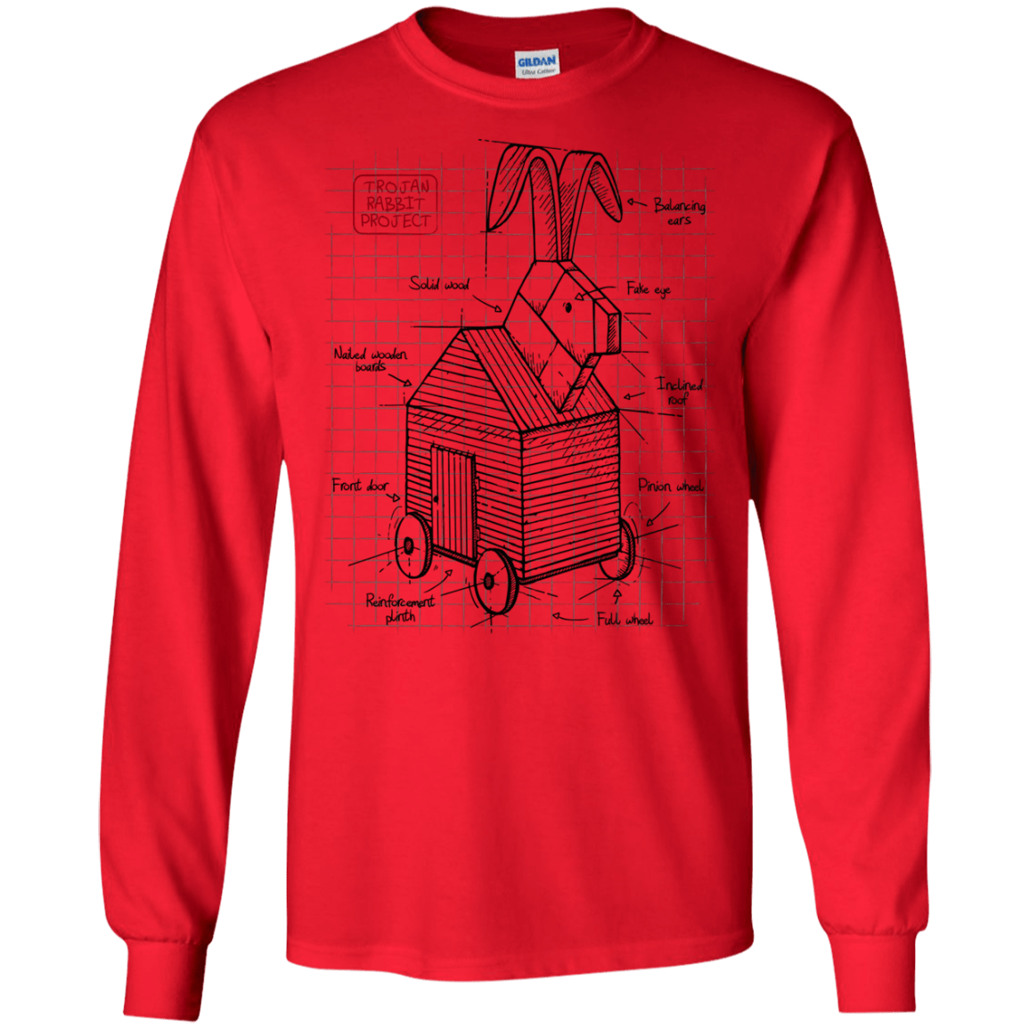Trojan Rabbit Plan Men's Long Sleeve T-Shirt