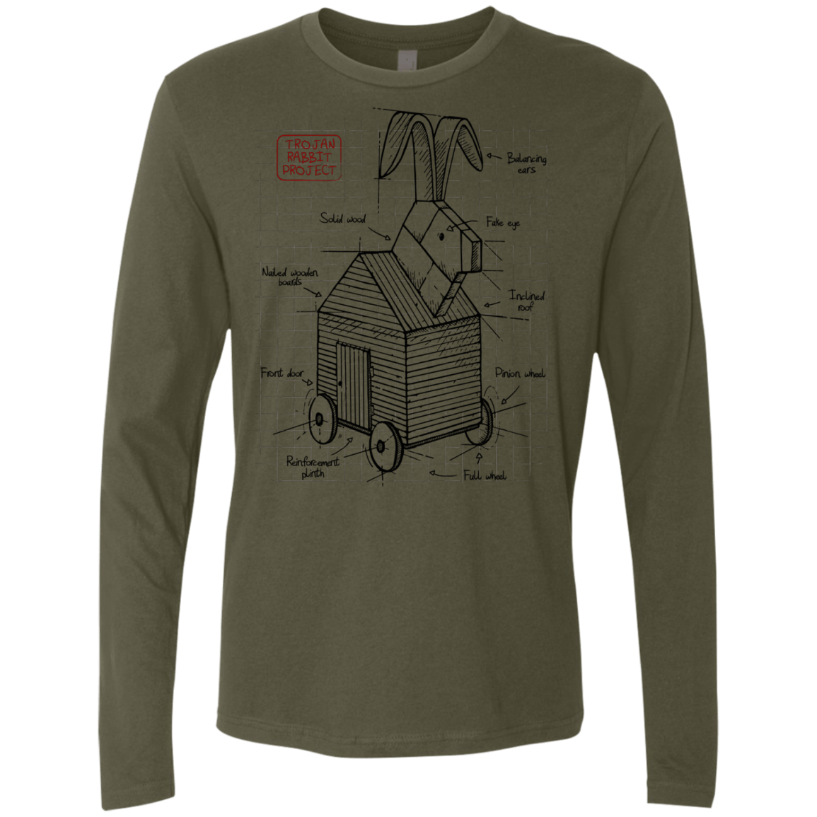 Trojan Rabbit Plan Men's Premium Long Sleeve