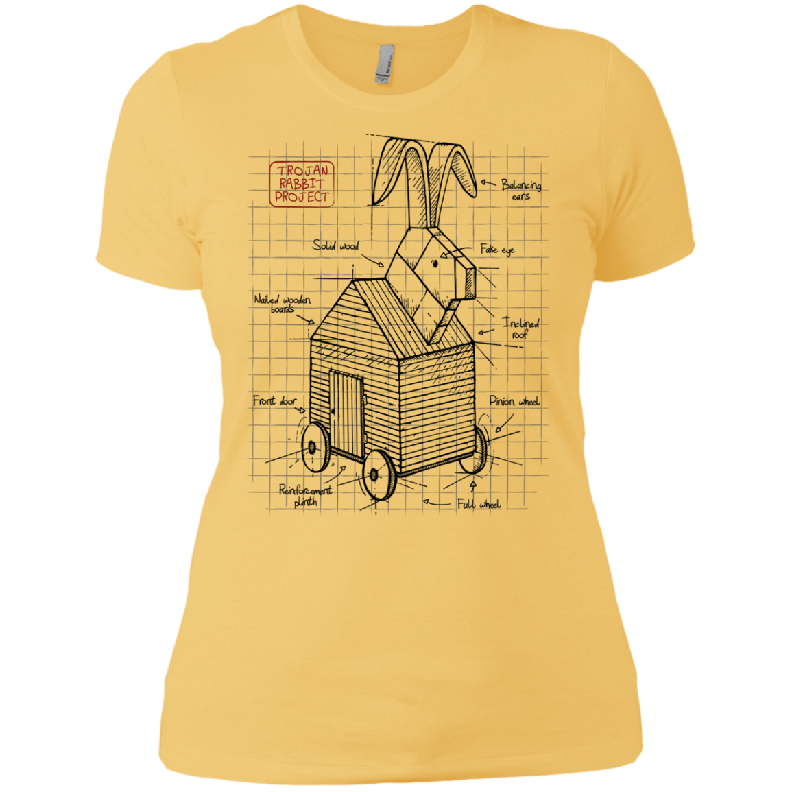 T-Shirts Banana Cream/ / X-Small Trojan Rabbit Plan Women's Premium T-Shirt