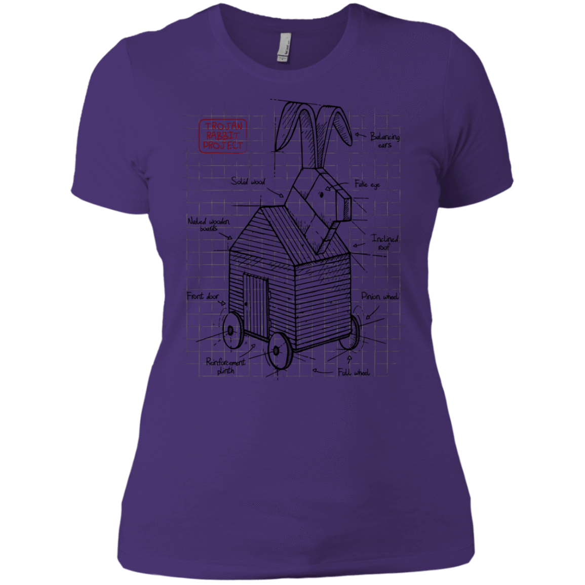 T-Shirts Purple Rush/ / X-Small Trojan Rabbit Plan Women's Premium T-Shirt