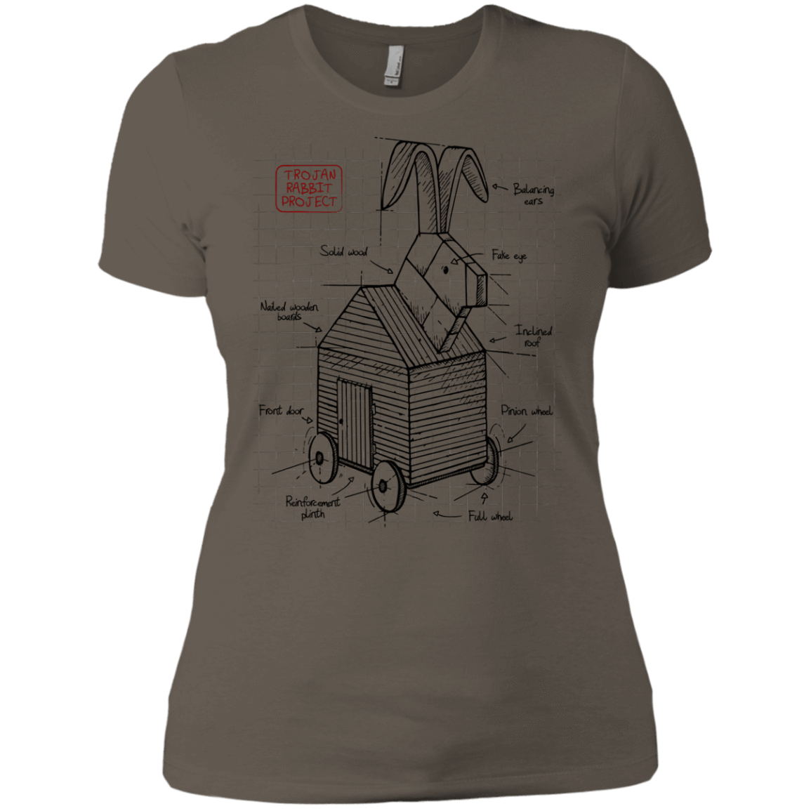 T-Shirts Warm Grey / X-Small Trojan Rabbit Plan Women's Premium T-Shirt