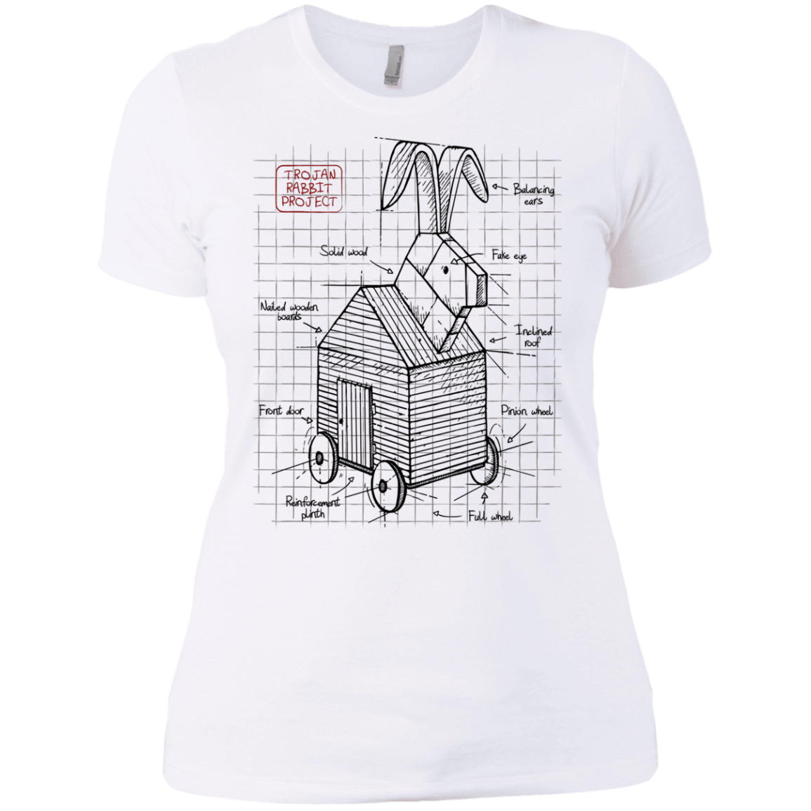 T-Shirts White / X-Small Trojan Rabbit Plan Women's Premium T-Shirt