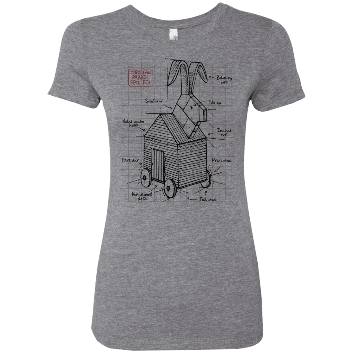 T-Shirts Premium Heather / S Trojan Rabbit Plan Women's Triblend T-Shirt