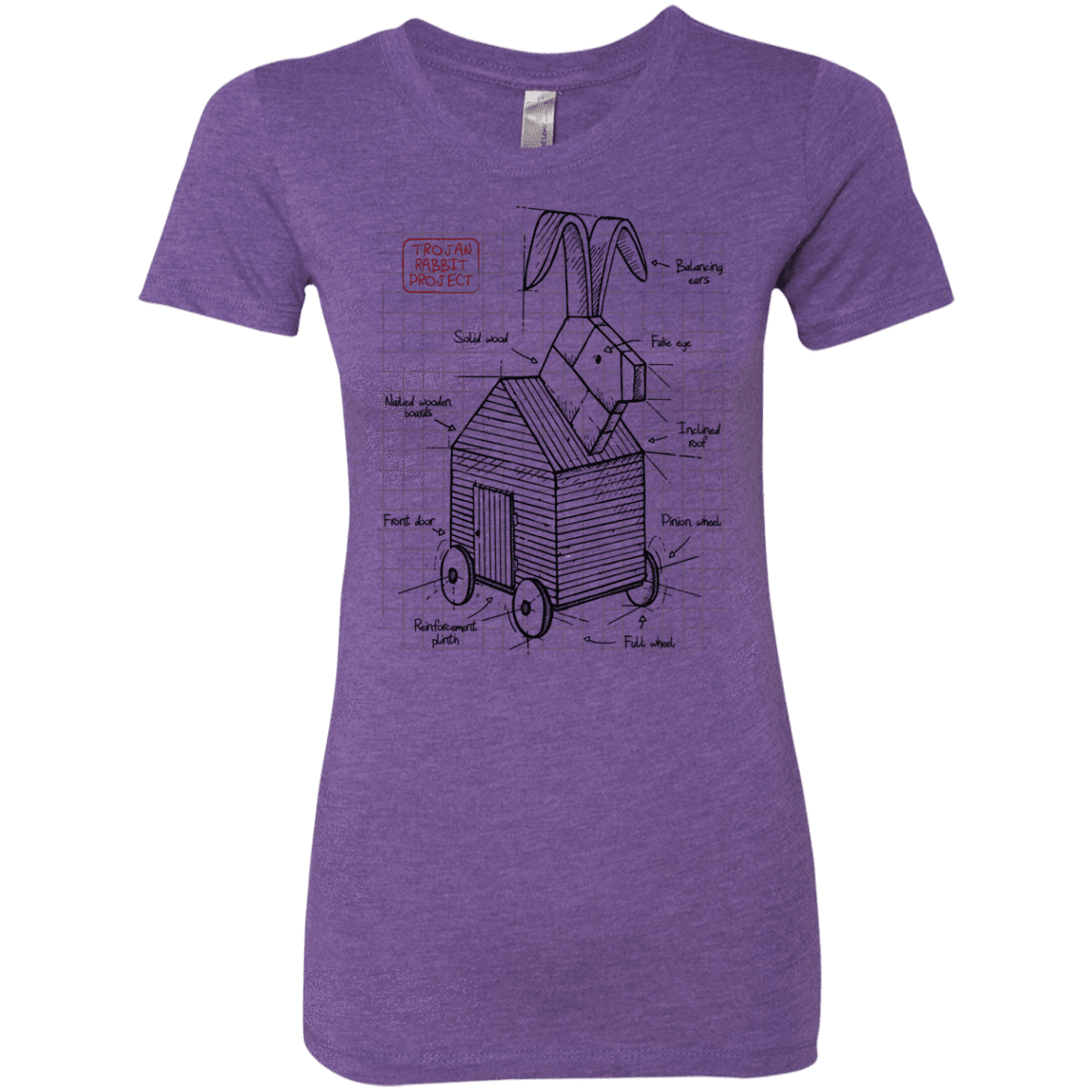 T-Shirts Purple Rush / S Trojan Rabbit Plan Women's Triblend T-Shirt