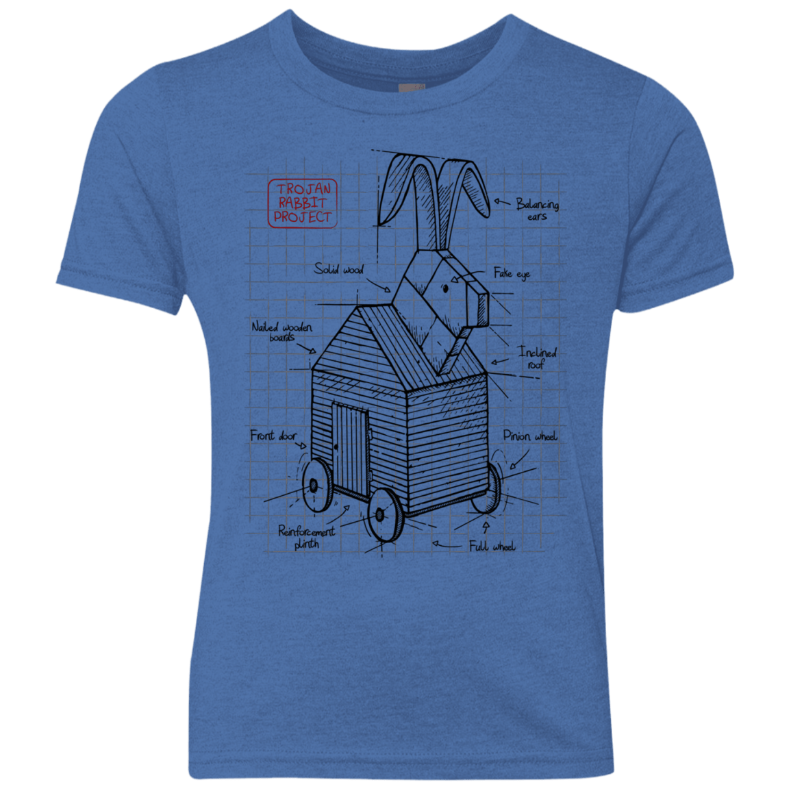 Trojan Rabbit Plan Youth Triblend T-Shirt