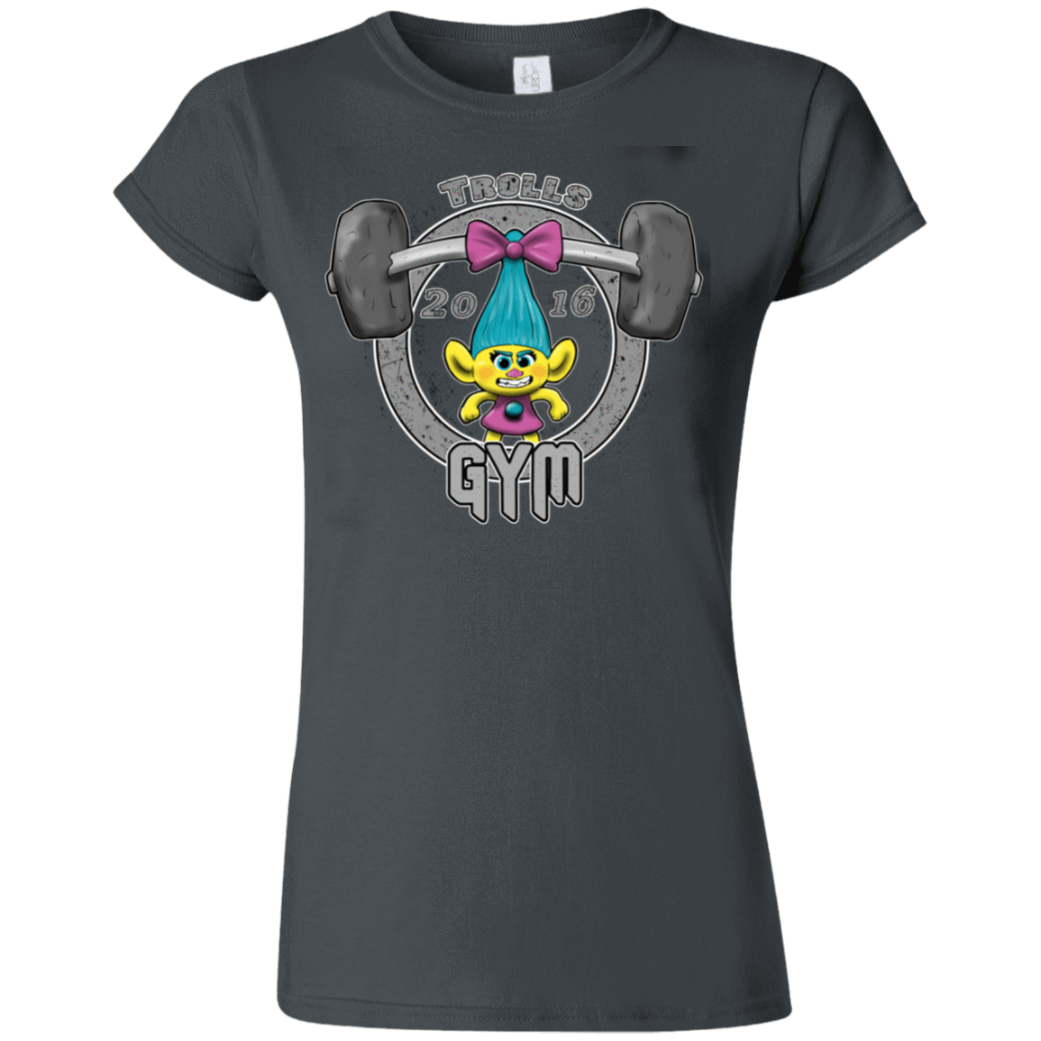 T-Shirts Charcoal / S Trolls Gym Junior Slimmer-Fit T-Shirt