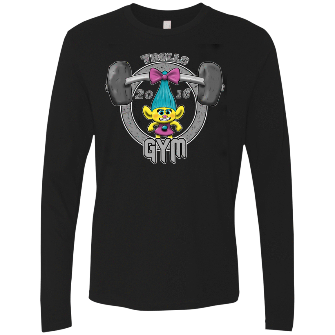 T-Shirts Black / S Trolls Gym Men's Premium Long Sleeve