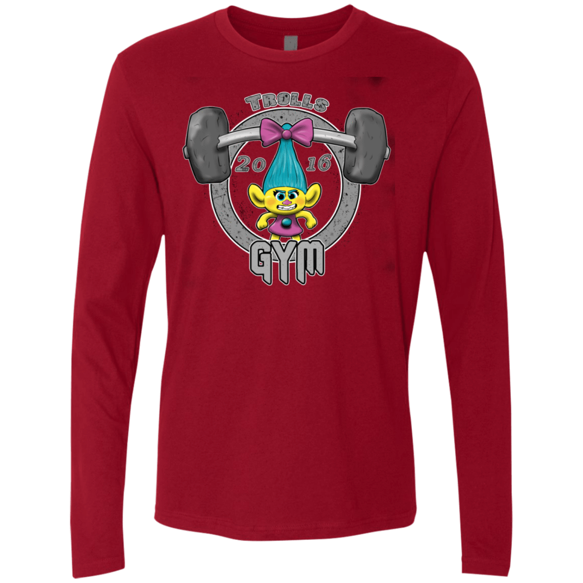 T-Shirts Cardinal / S Trolls Gym Men's Premium Long Sleeve