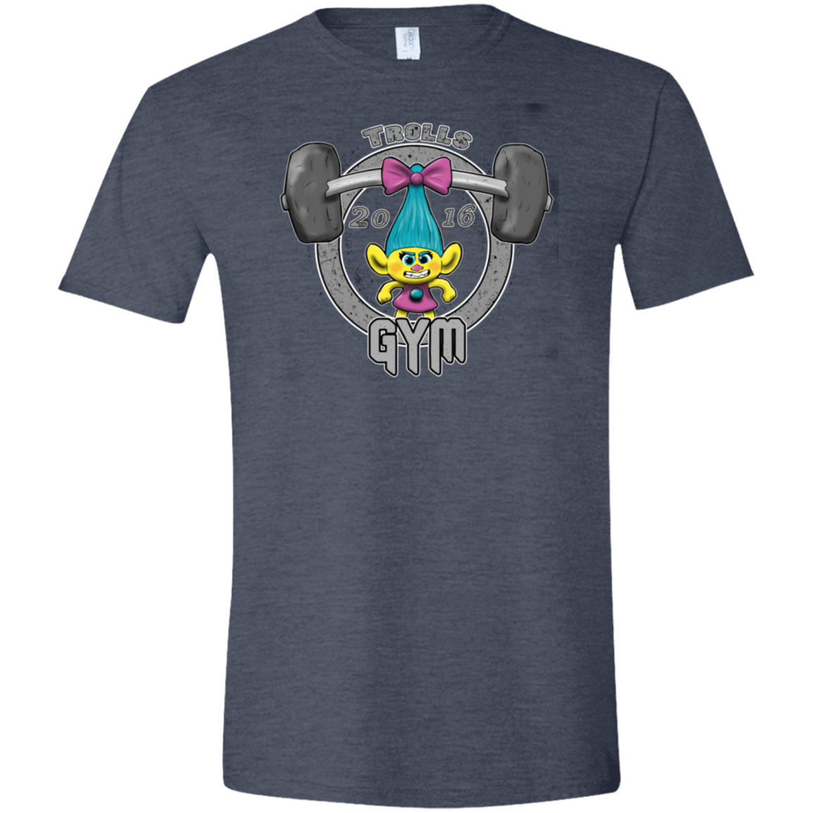 T-Shirts Heather Navy / S Trolls Gym Men's Semi-Fitted Softstyle