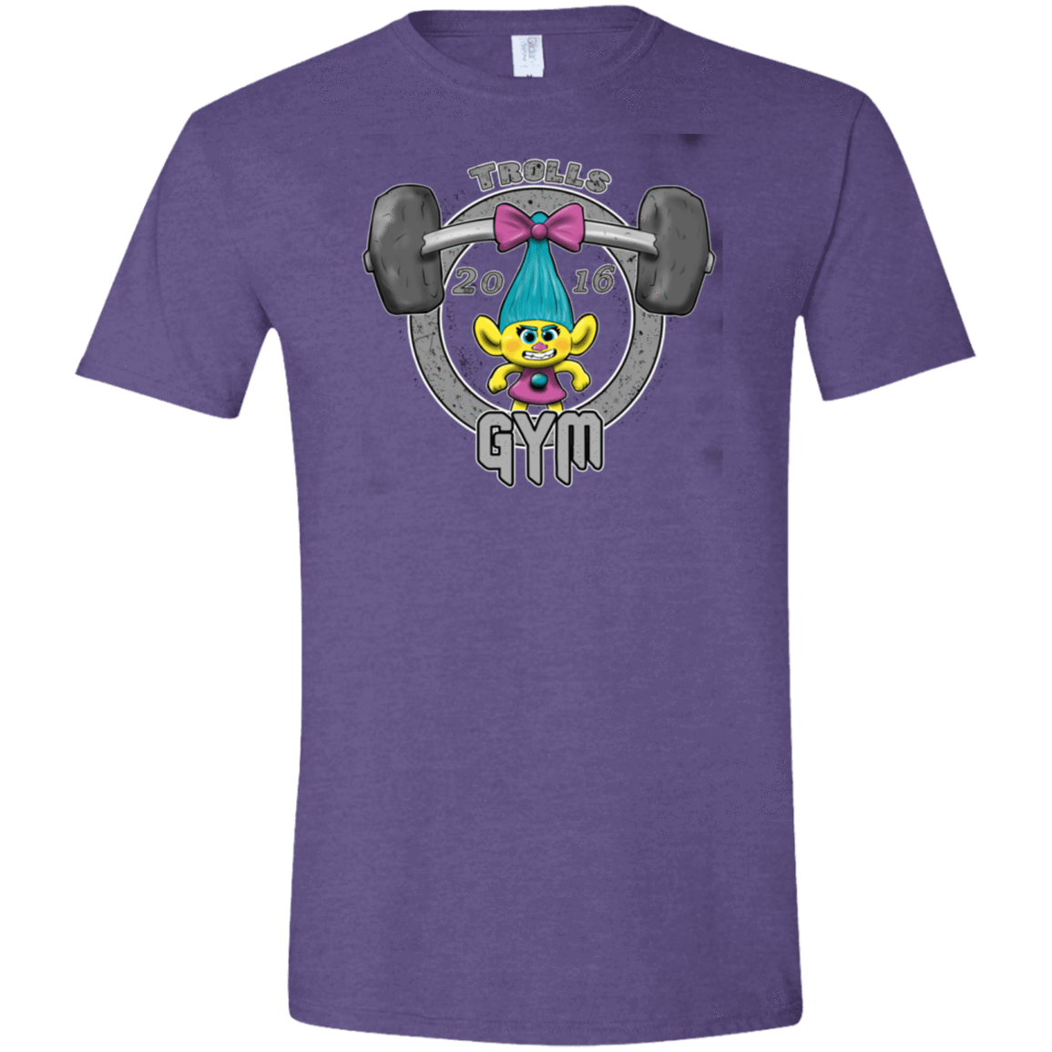 T-Shirts Heather Purple / S Trolls Gym Men's Semi-Fitted Softstyle