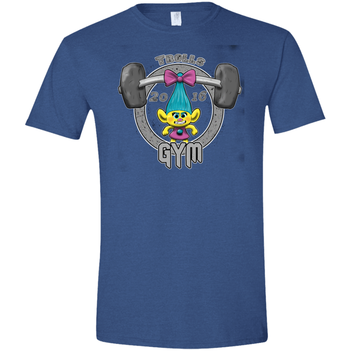 T-Shirts Heather Royal / X-Small Trolls Gym Men's Semi-Fitted Softstyle