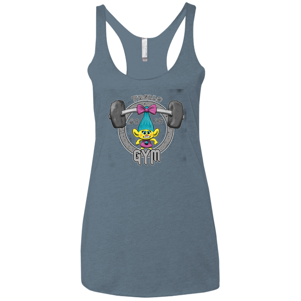 T-Shirts Indigo / X-Small Trolls Gym Women's Triblend Racerback Tank