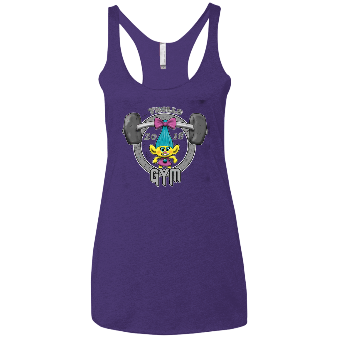 T-Shirts Purple Rush / X-Small Trolls Gym Women's Triblend Racerback Tank