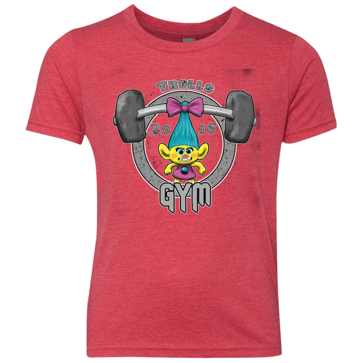 T-Shirts Vintage Red / YXS Trolls Gym Youth Triblend T-Shirt