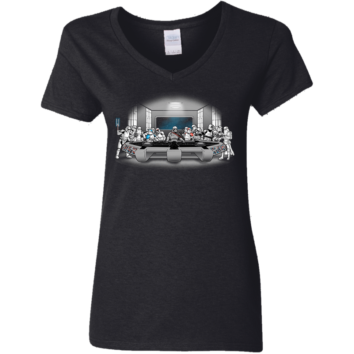 T-Shirts Black / S Troopers Dinner Women's V-Neck T-Shirt