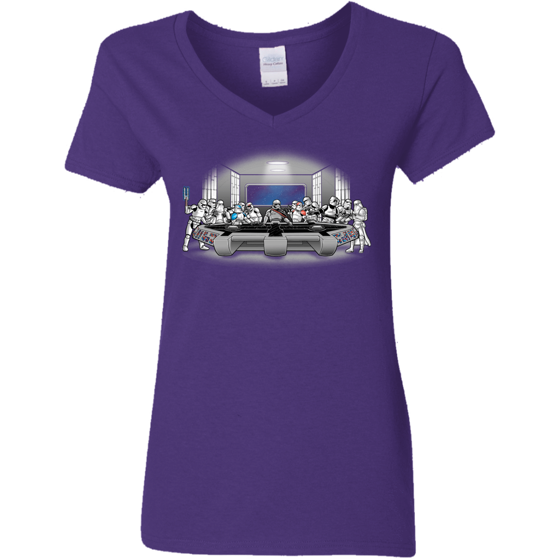 T-Shirts Purple / S Troopers Dinner Women's V-Neck T-Shirt