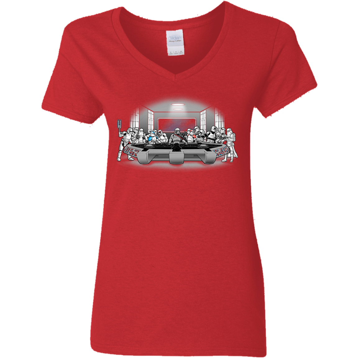 T-Shirts Red / S Troopers Dinner Women's V-Neck T-Shirt