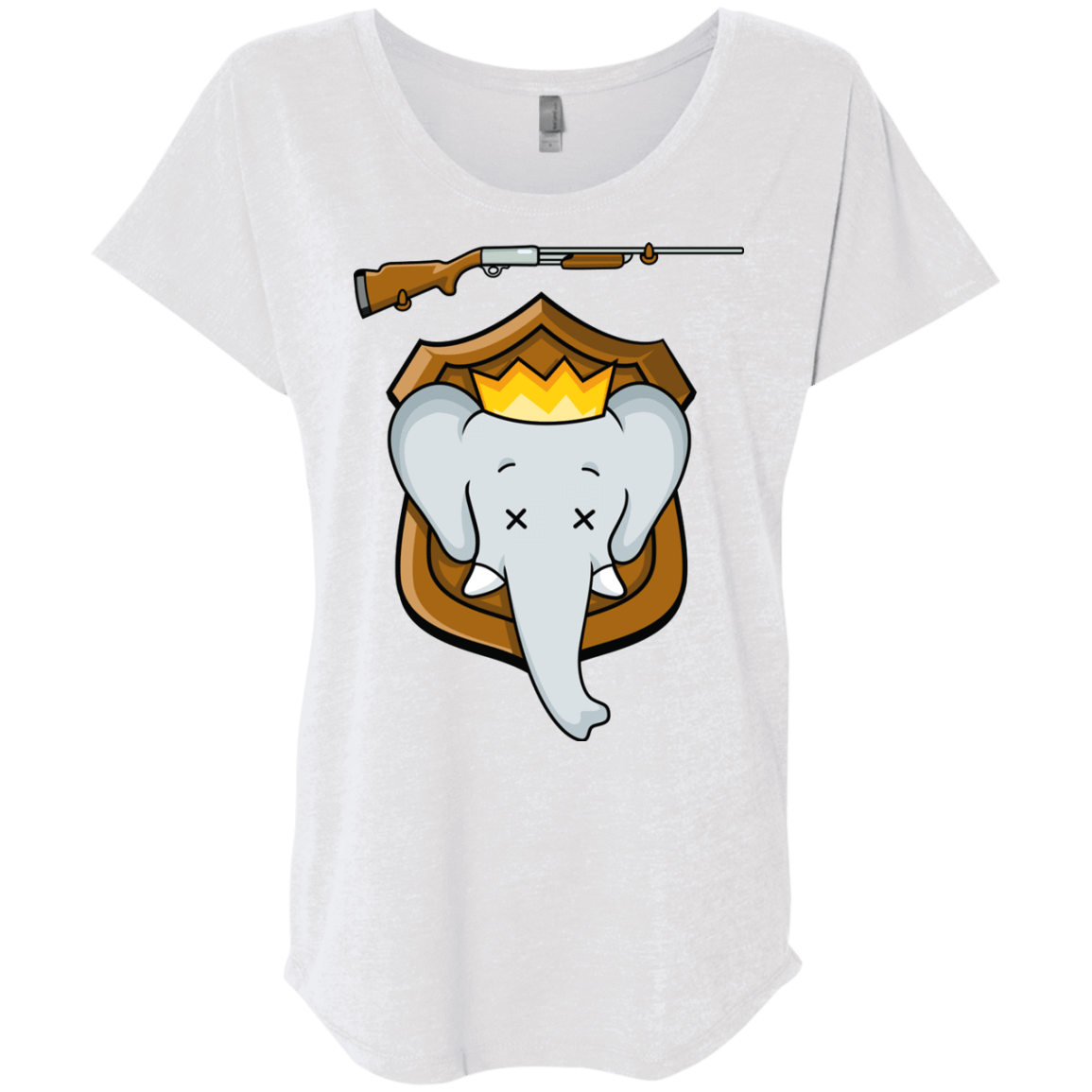 T-Shirts Heather White / X-Small Trophy Babar Triblend Dolman Sleeve