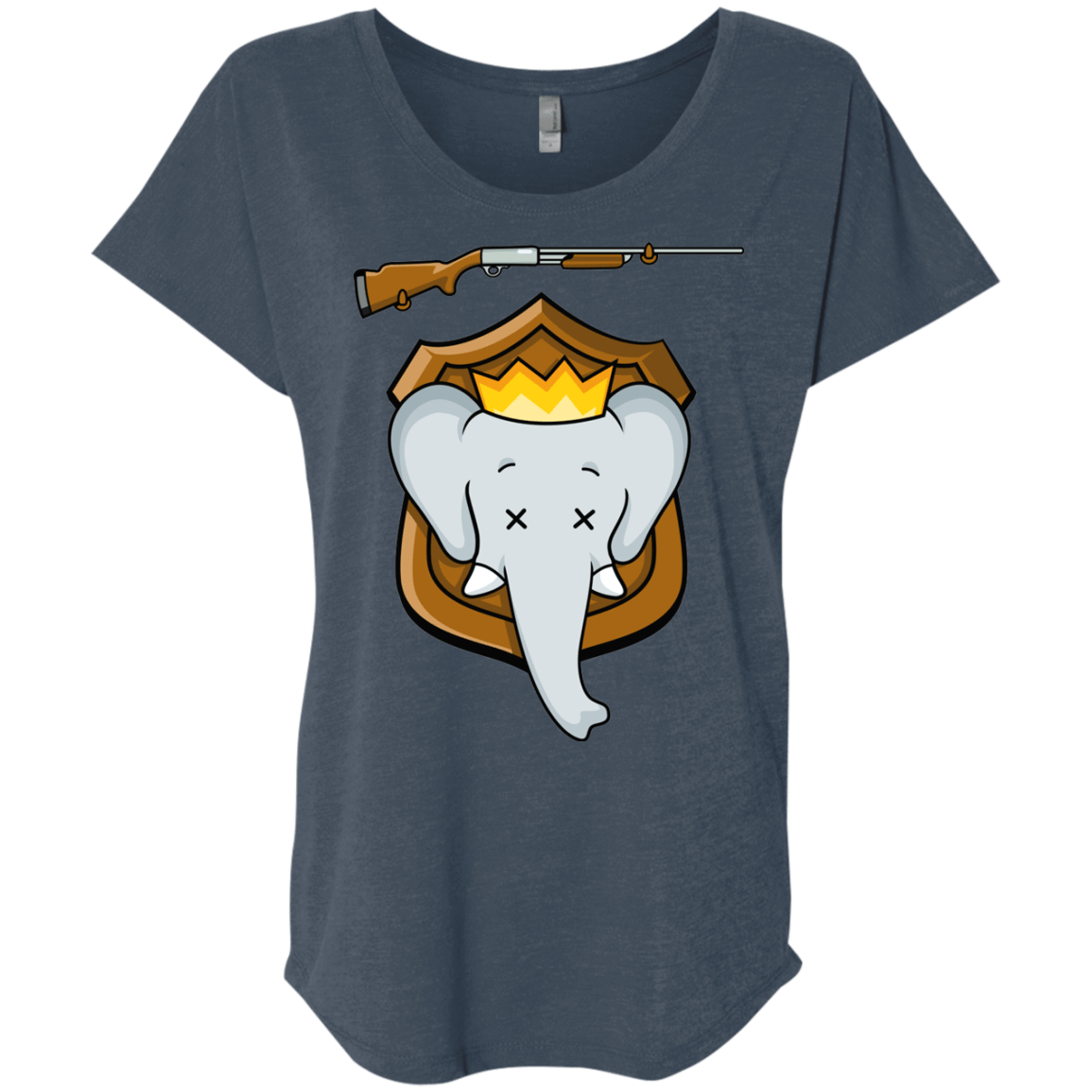 T-Shirts Indigo / X-Small Trophy Babar Triblend Dolman Sleeve