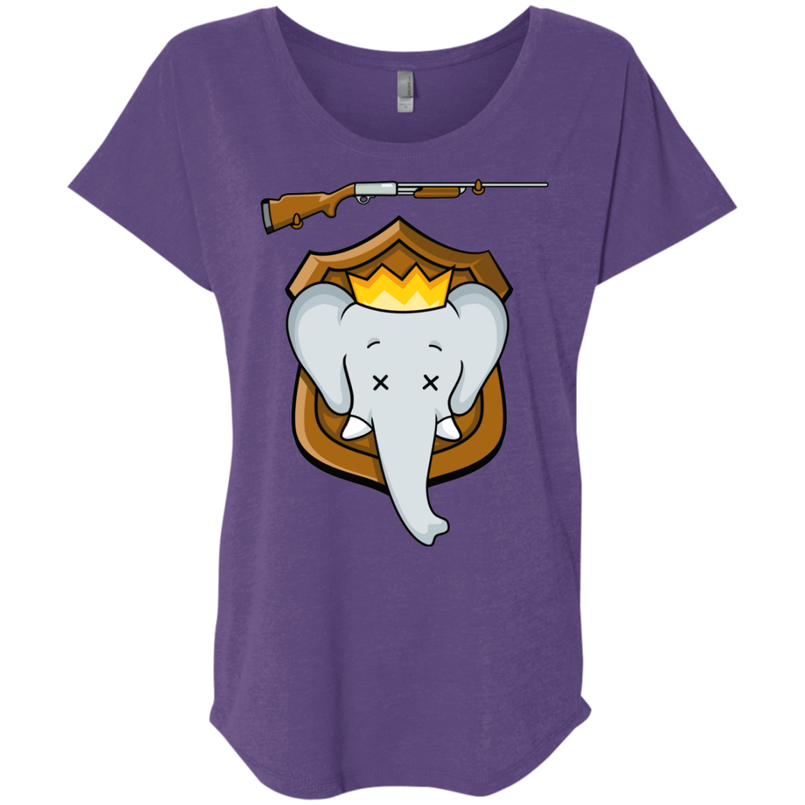 T-Shirts Purple Rush / X-Small Trophy Babar Triblend Dolman Sleeve