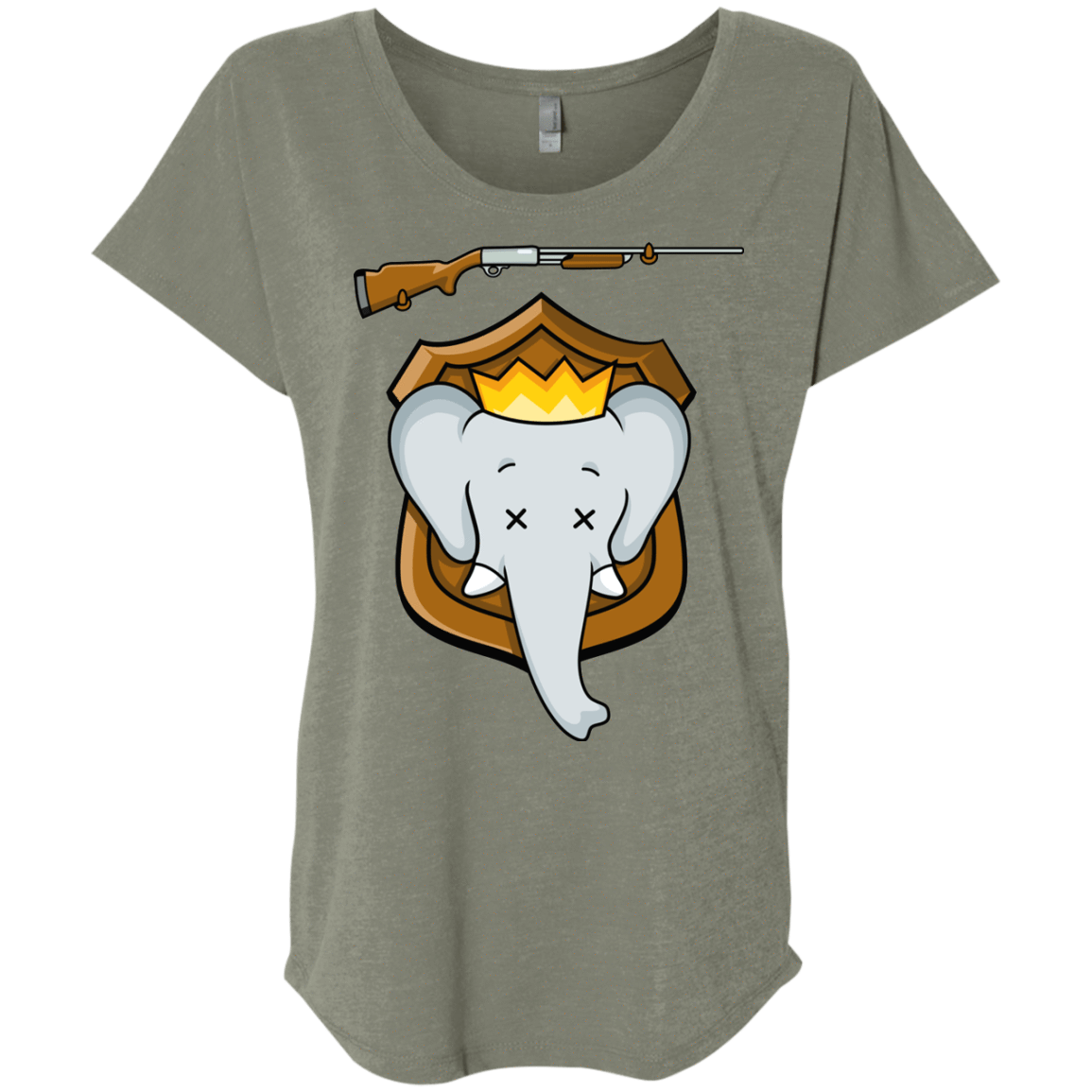 T-Shirts Venetian Grey / X-Small Trophy Babar Triblend Dolman Sleeve