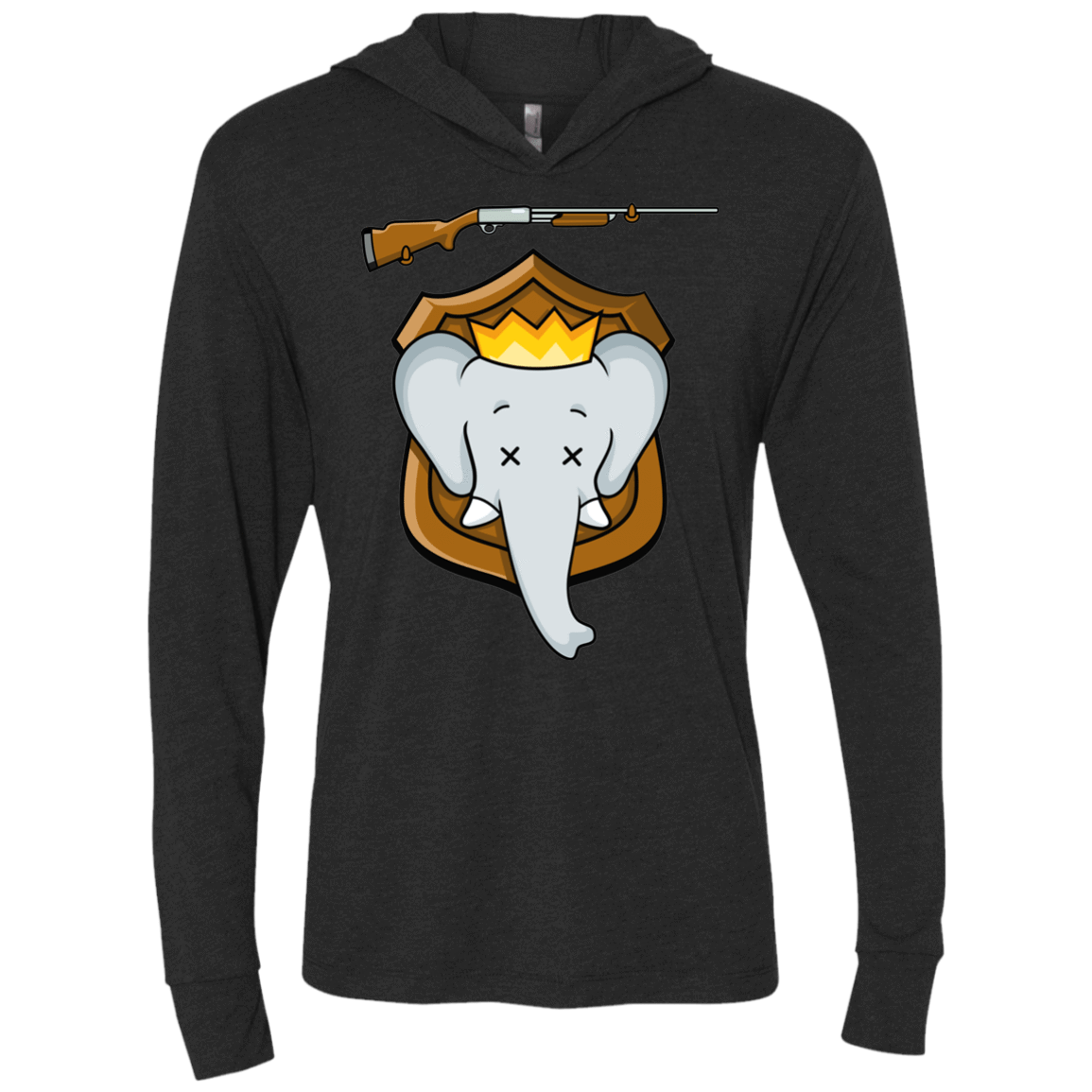 T-Shirts Vintage Black / X-Small Trophy Babar Triblend Long Sleeve Hoodie Tee