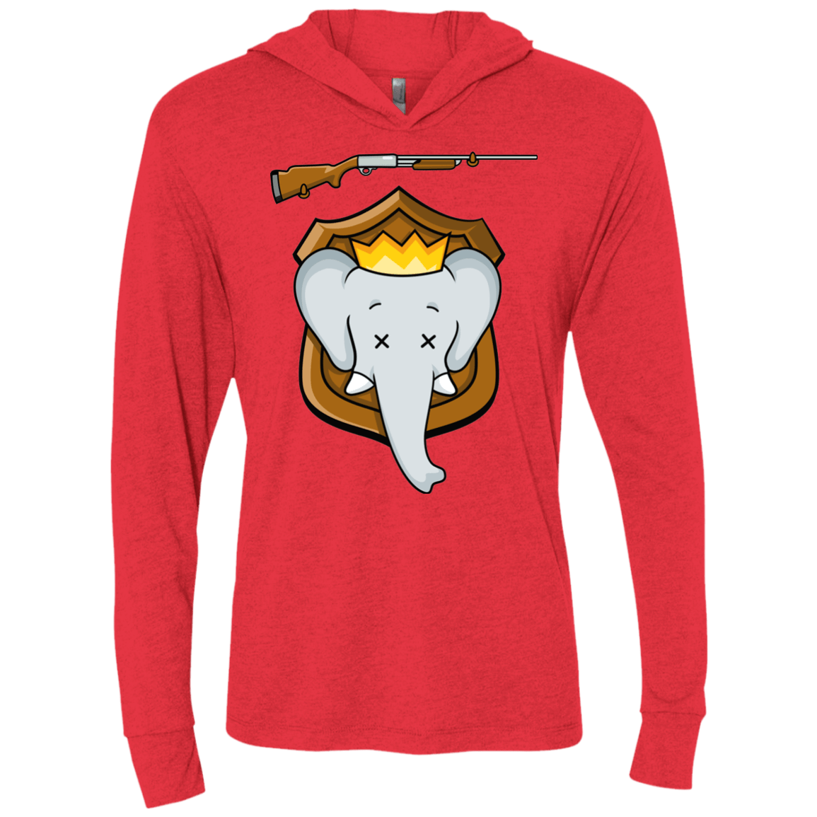 T-Shirts Vintage Red / X-Small Trophy Babar Triblend Long Sleeve Hoodie Tee
