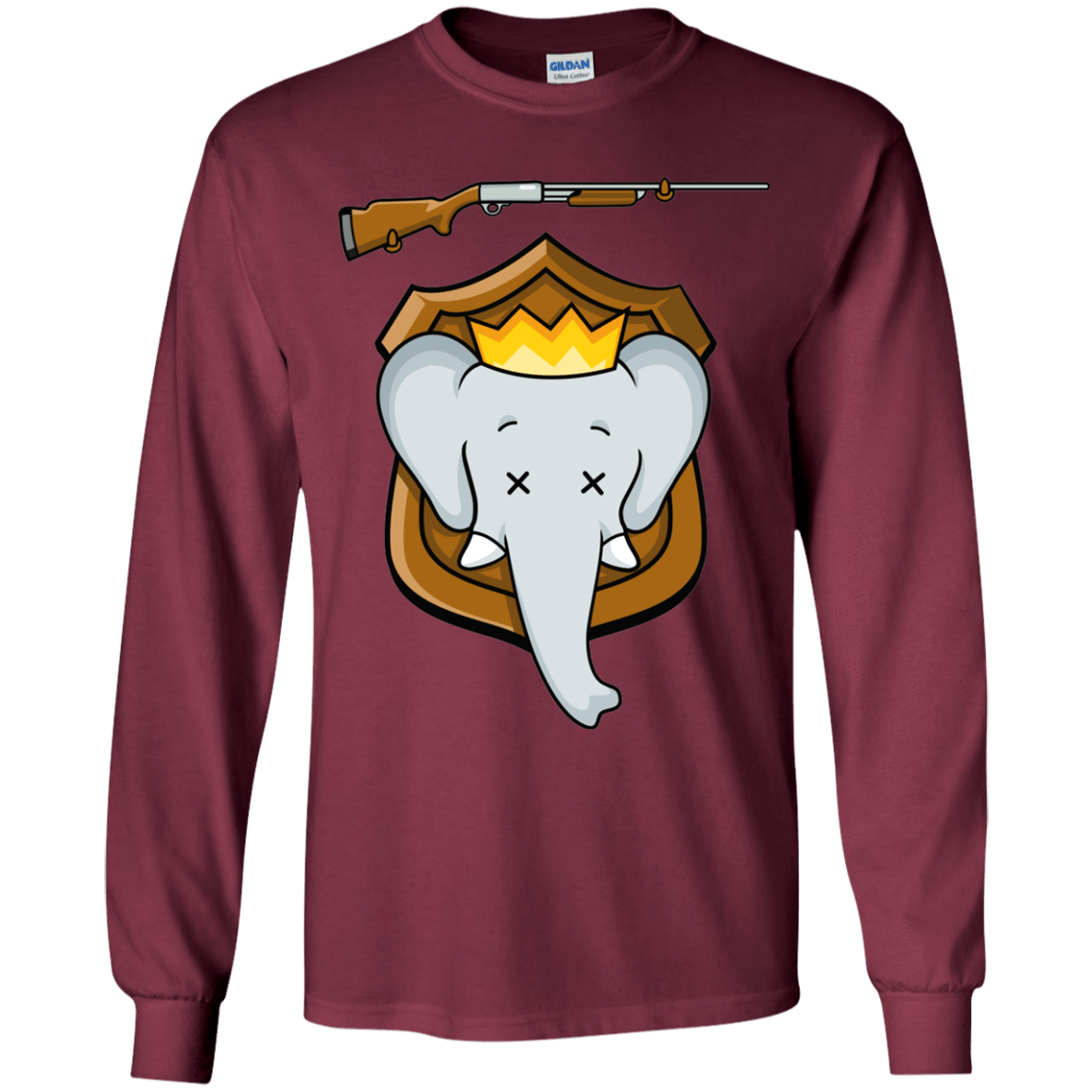 T-Shirts Maroon / YS Trophy Babar Youth Long Sleeve T-Shirt