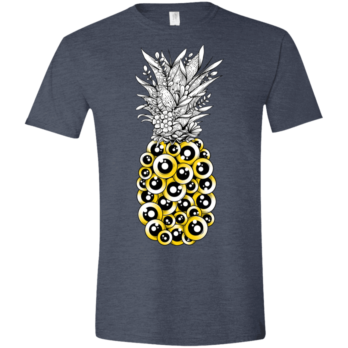 T-Shirts Heather Navy / S Tropical Illusion Men's Semi-Fitted Softstyle