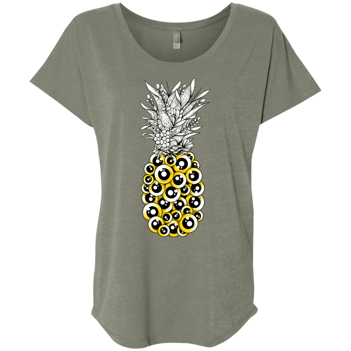 T-Shirts Venetian Grey / X-Small Tropical Illusion Triblend Dolman Sleeve