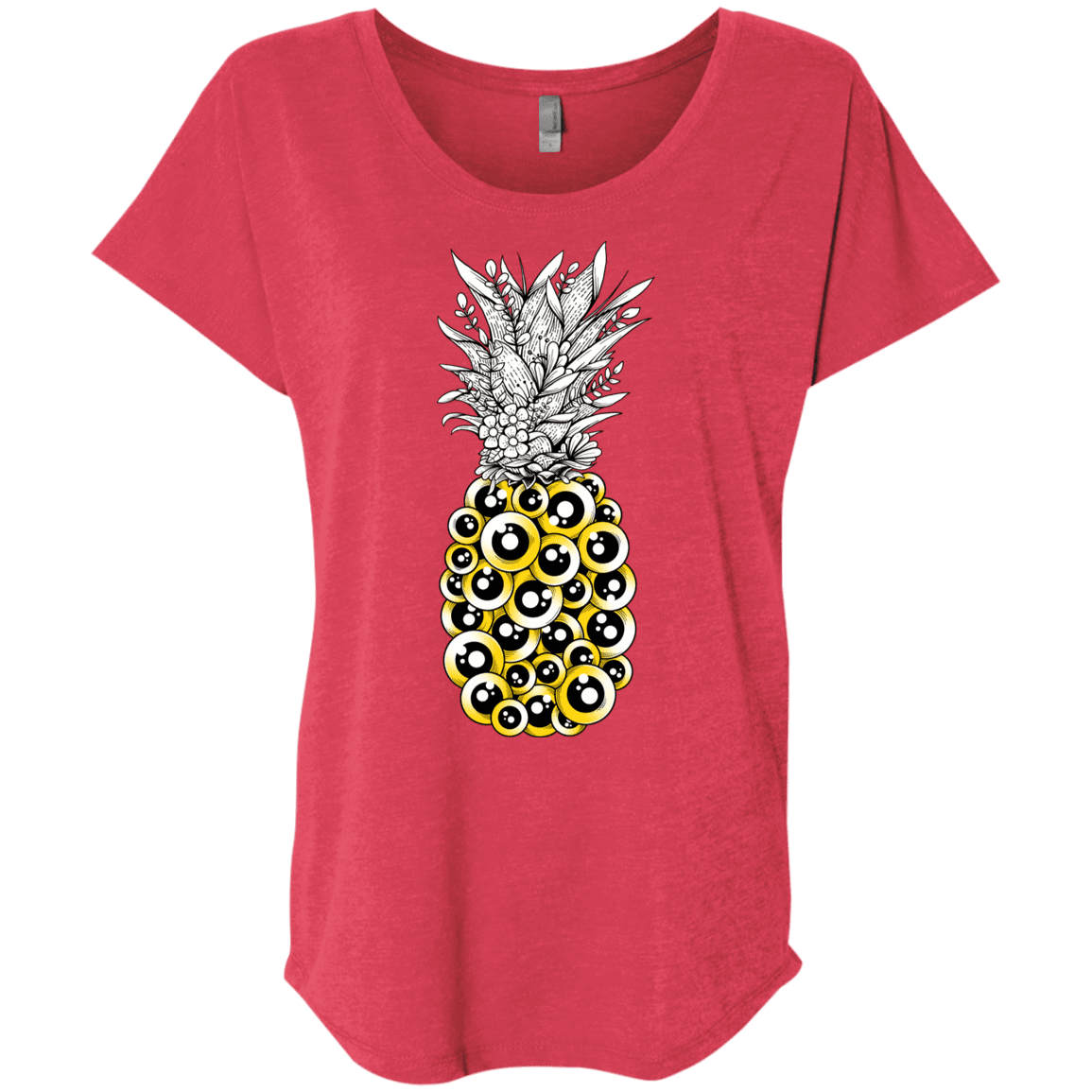 T-Shirts Vintage Red / X-Small Tropical Illusion Triblend Dolman Sleeve