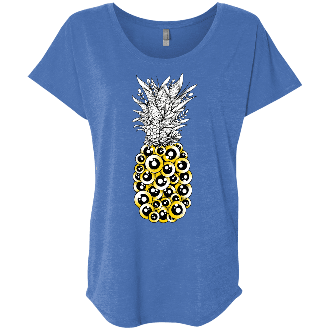 T-Shirts Vintage Royal / X-Small Tropical Illusion Triblend Dolman Sleeve