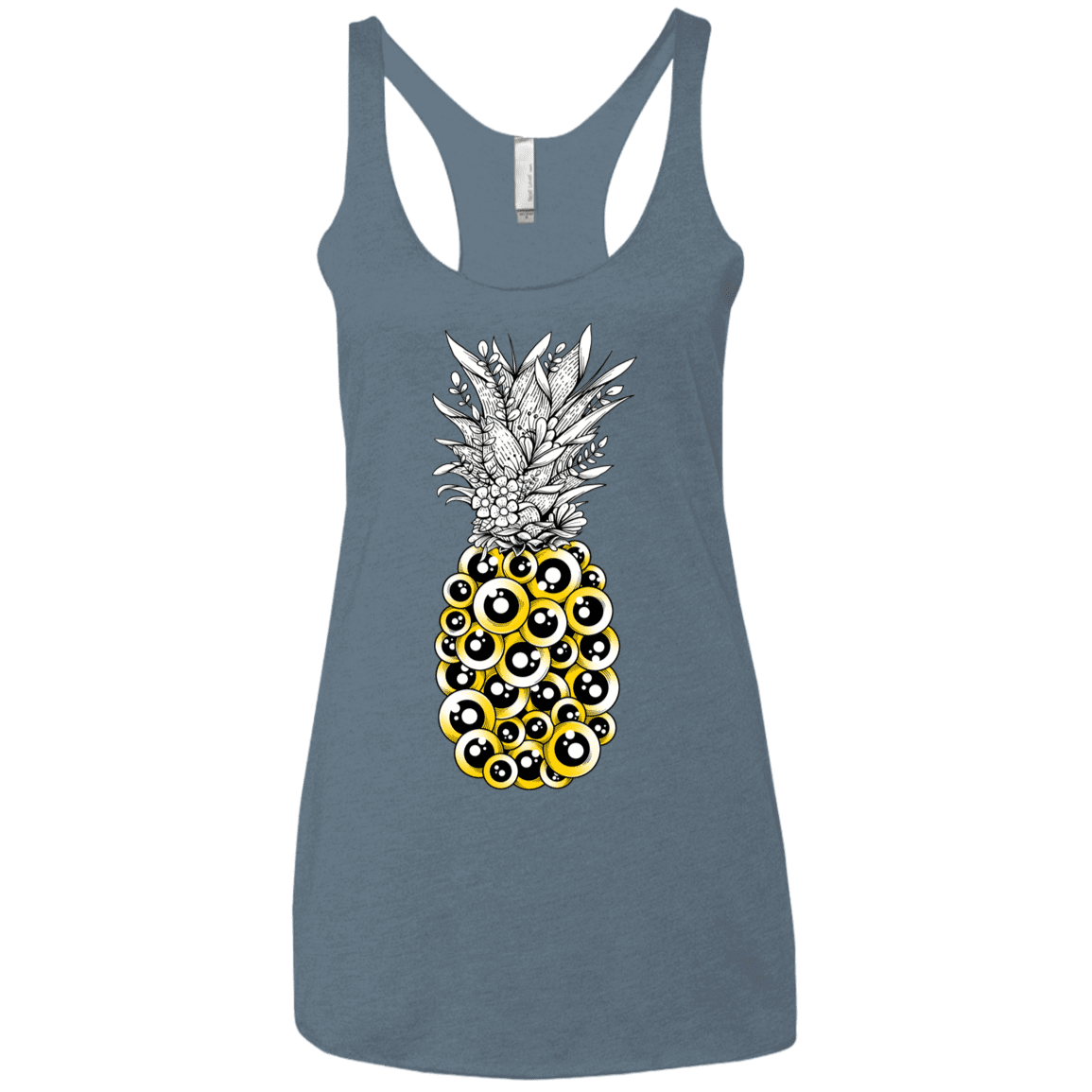 T-Shirts Indigo / X-Small Tropical Illusion Women's Triblend Racerback Tank