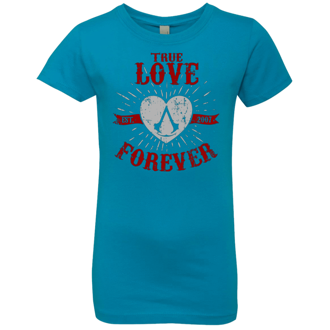 T-Shirts Turquoise / YXS True Love Forever Assasin Girls Premium T-Shirt