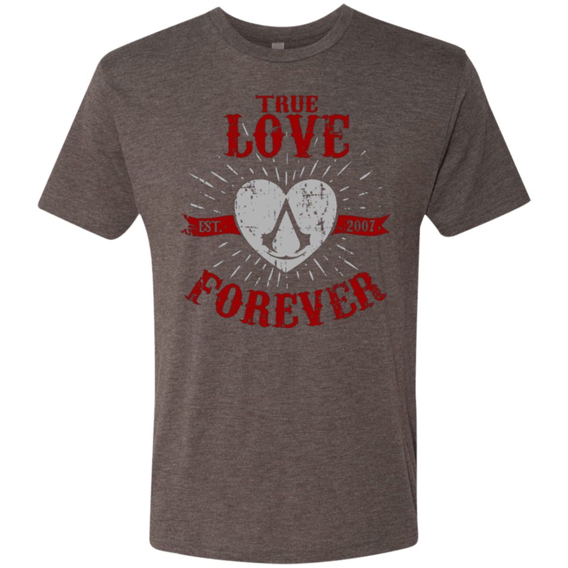 T-Shirts Macchiato / Small True Love Forever Assasin Men's Triblend T-Shirt