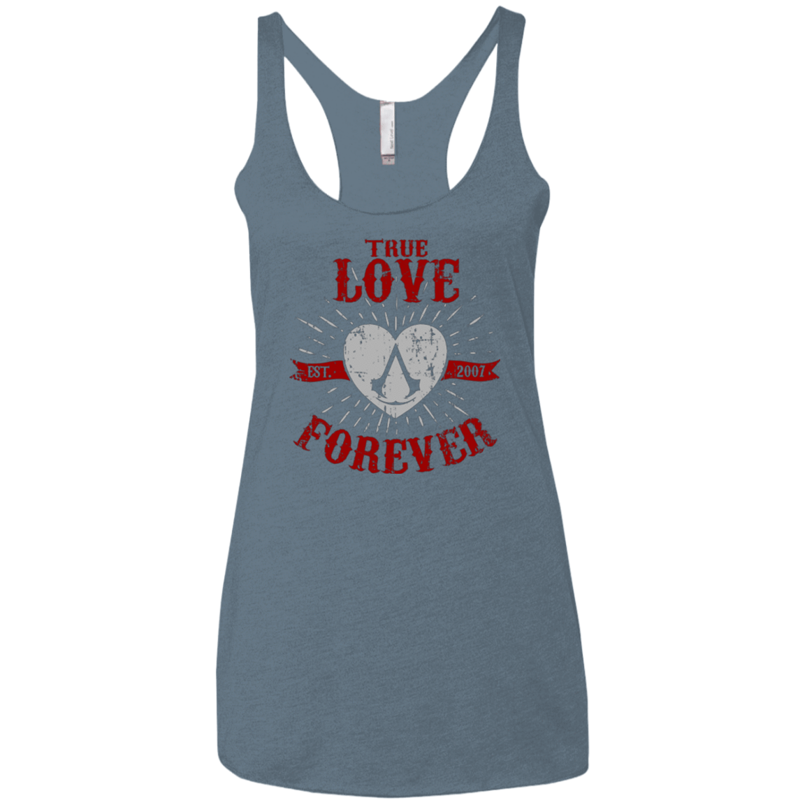 T-Shirts Indigo / X-Small True Love Forever Assasin Women's Triblend Racerback Tank
