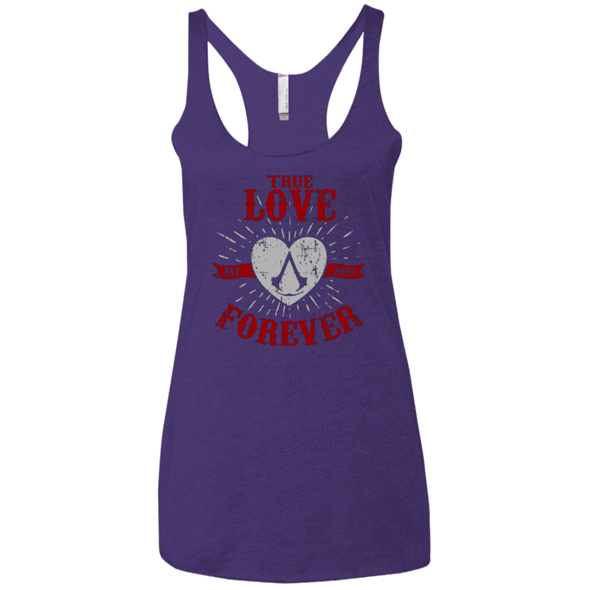 T-Shirts Purple / X-Small True Love Forever Assasin Women's Triblend Racerback Tank
