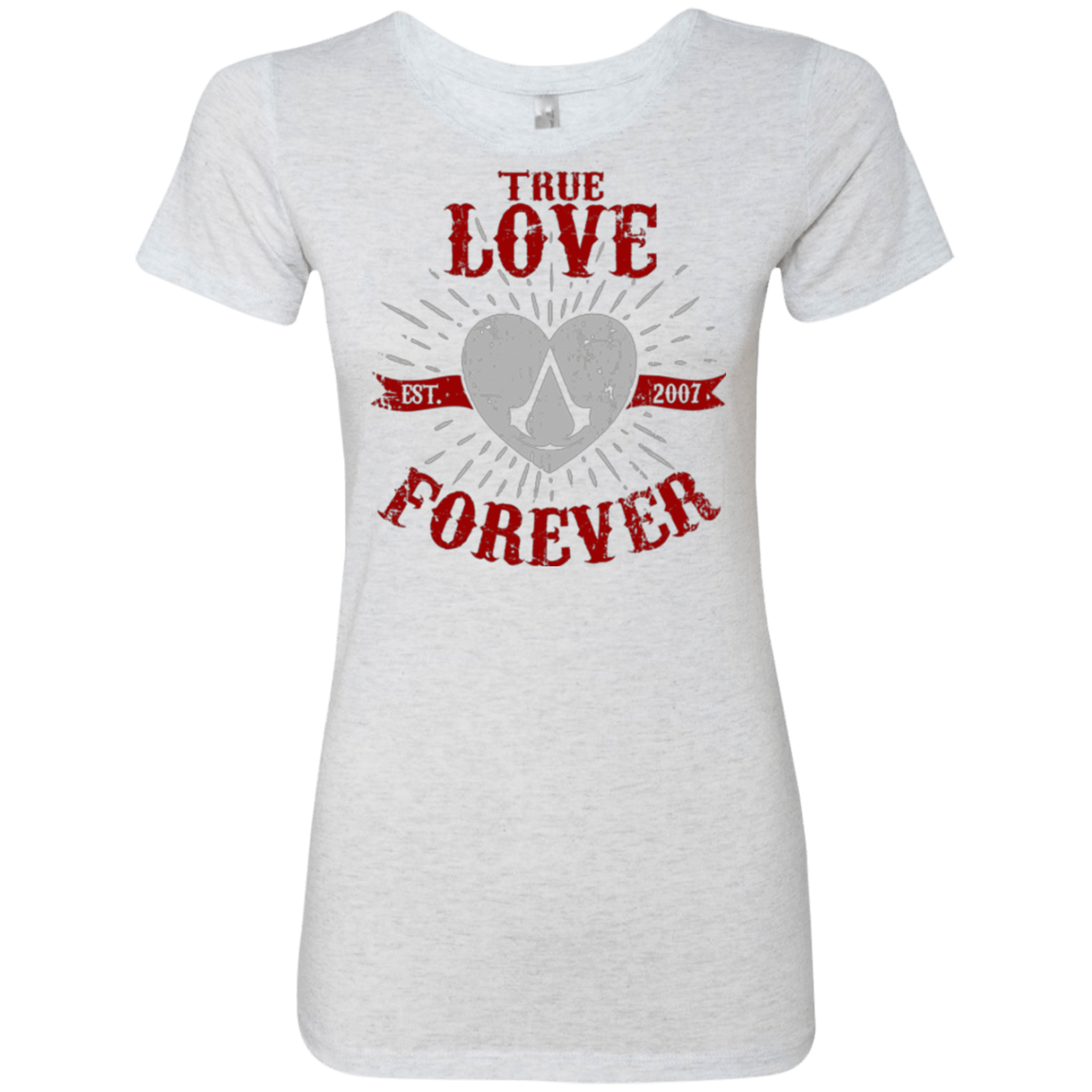 T-Shirts Heather White / Small True Love Forever Assasin Women's Triblend T-Shirt