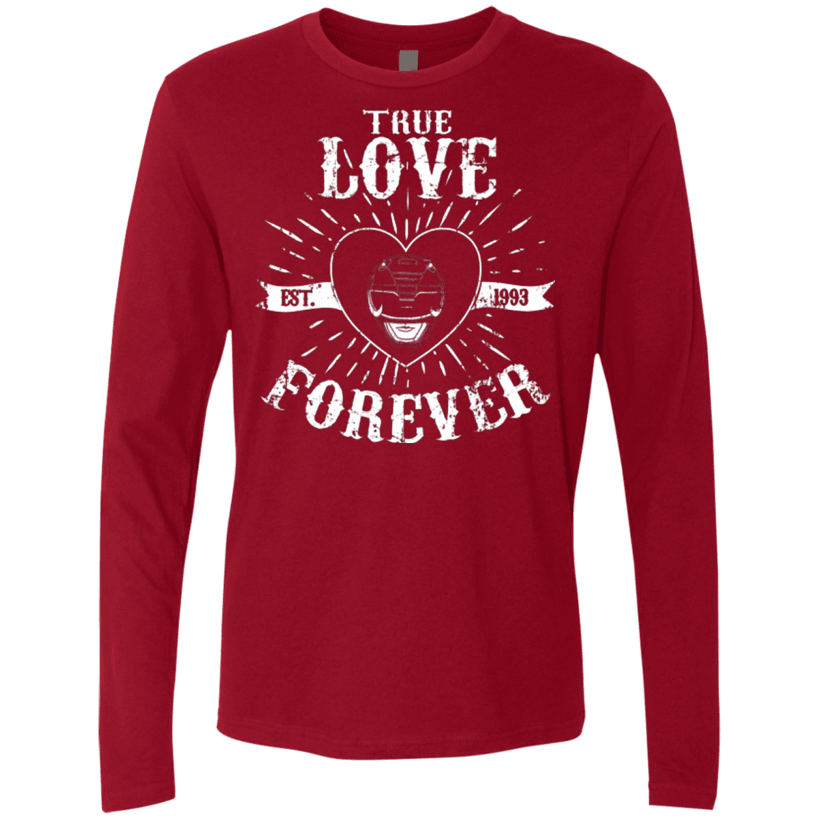T-Shirts Cardinal / Small True Love Forever Black Men's Premium Long Sleeve