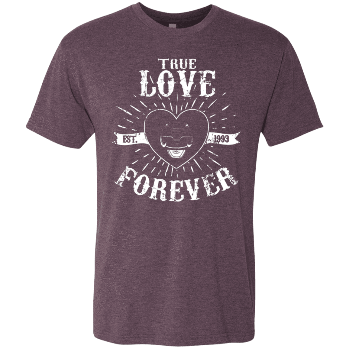 T-Shirts Vintage Purple / Small True Love Forever Black Men's Triblend T-Shirt