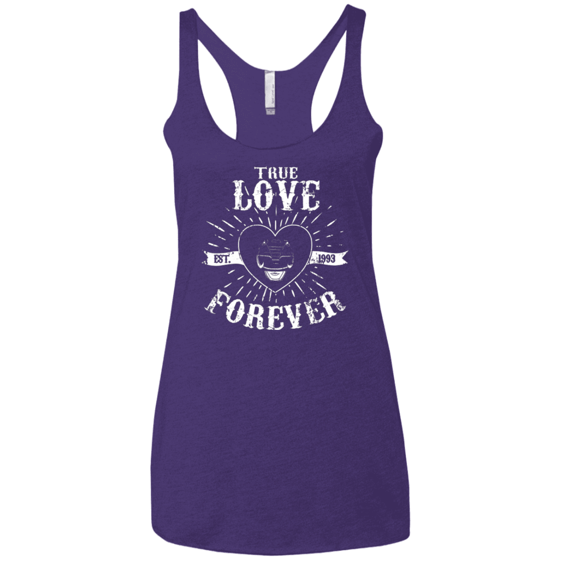 T-Shirts Purple / X-Small True Love Forever Black Women's Triblend Racerback Tank